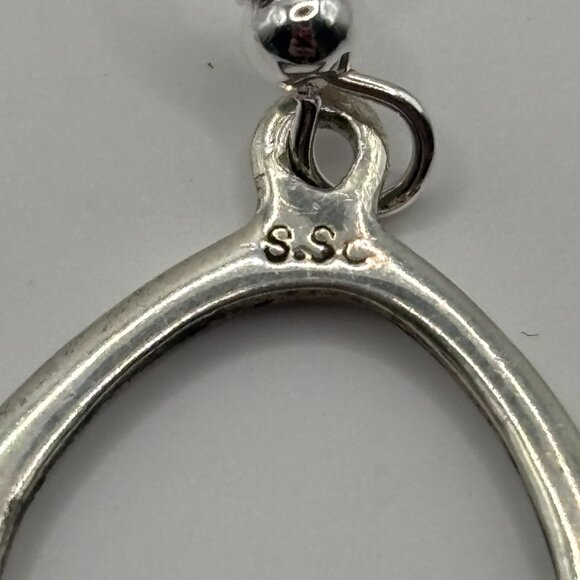 925 Silver Mosaic Abalone Shell Earrings - Picture 7 of 9